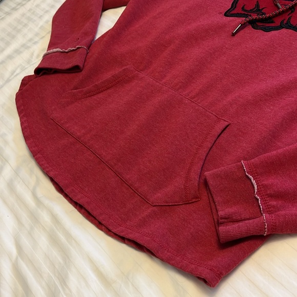 Colosseum Arkansas Razorbacks Red Hoodie Sweatshirt Size Lg fits more like med. - Picture 7 of 14
